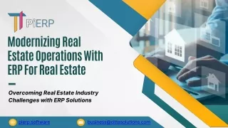 Revolutionizing Real Estate Operations with Cutting-Edge ERP Solutions