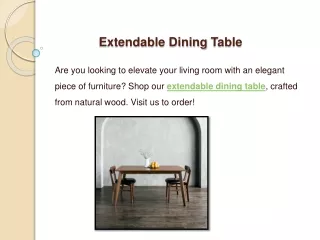 Extendable Dining Table