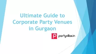 Ultimate Guide to Corporate Party Venues in Gurgaon