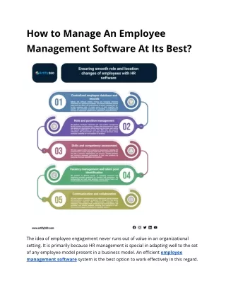 How to Manage An Employee Management Software At Its Best