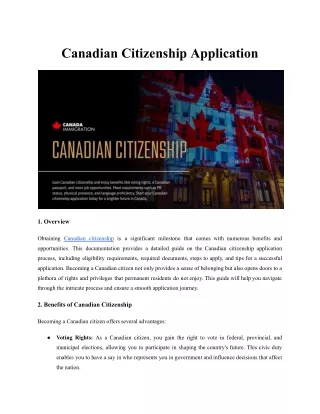 Canadian Citizenship: Your Pathway to Becoming a Canadian Citizen
