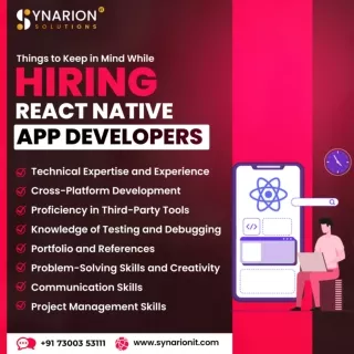 Things to Keep in Mind While Hiring React Native App Developers