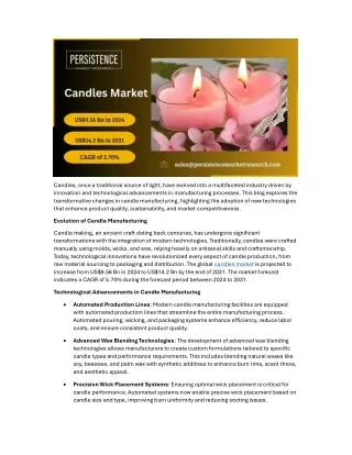 Candles Market: Challenges and Opportunities in Global Trade