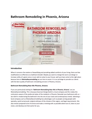 Bathroom Remodeling in Phoenix