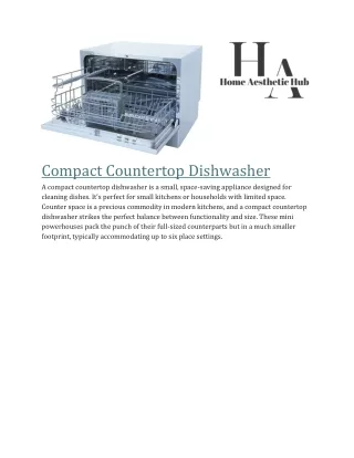 Compact Countertop Dishwasher
