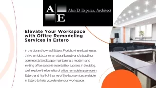 Choosing the Right Office Remodeling Service in Estero