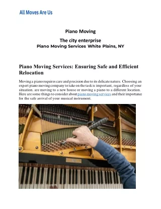 Best & Affordable Piano Moving Experts