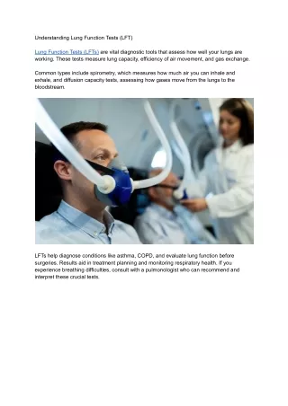 Understanding Lung Function Tests (LFT)