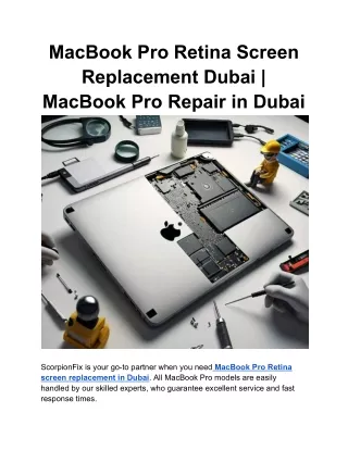 MacBook Pro Retina Screen Replacement Dubai _ MacBook Pro Repair in Dubai