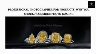 Capture High-Quality Product Images with Photo Box Inc