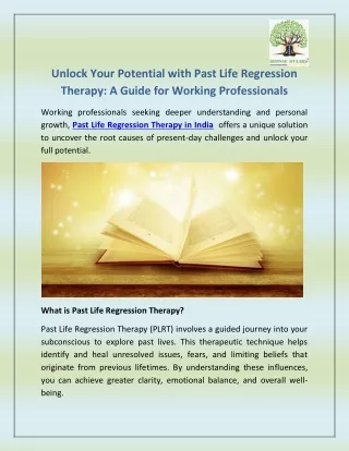 Past Life Regression Therapy in India