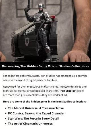 Discovering The Hidden Gems Of Iron Studios Collectibles