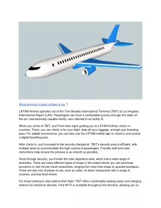 A Comprehensive Guide to LATAM Airlines Operations at LAX