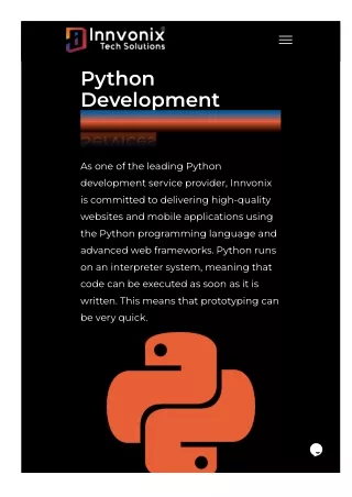 Empower Your Vision with Our Expert Python Development Services!