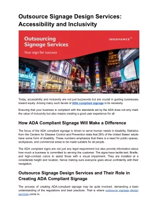 Outsource Signage Design Services Accessibility and Inclusivity