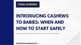 Introducing Cashews to Babies When and How to Start Safely