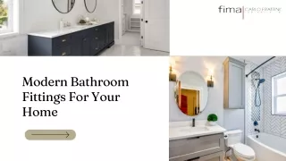 Modern Bathroom Fittings - Fimacf