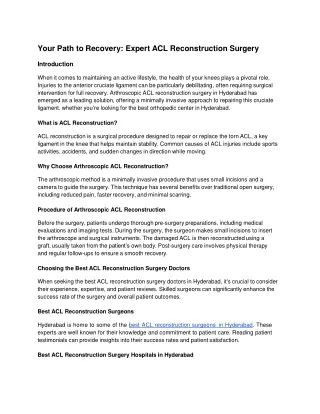 Your Path to Recovery_ Expert ACL Reconstruction Surgery