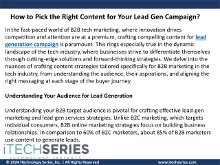 How to Pick the Right Content for Your Lead Gen Campaign?