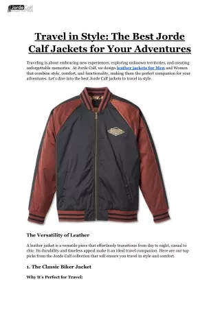 Travel in Style_ The Best Jorde Calf Jackets for Your Adventures