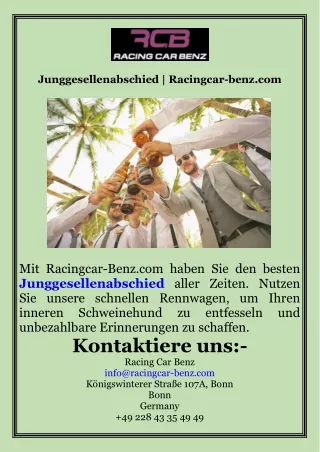 Junggesellenabschied  Racingcar-benz.com