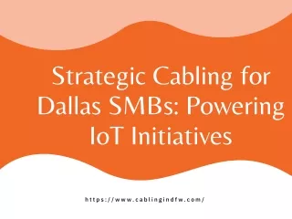 Strategic Cabling for Dallas SMBs Powering IoT Initiatives