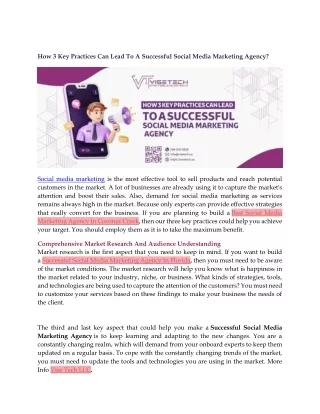 How 3 Key Practices Can Lead To A Successful Social Media Marketing Agency