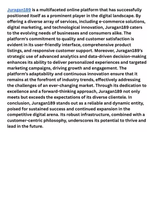 The Rise of Juragan189: Pioneering Excellence in the Online Gambling Industry