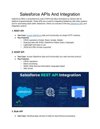 Salesforce APIs And Integration