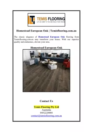 Homestead European Oak | Temisflooring.com.au
