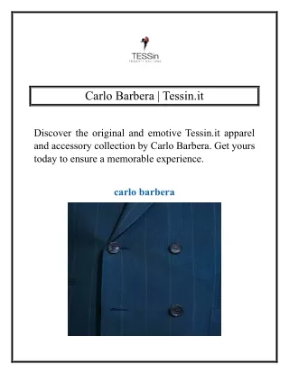 Carlo Barbera | Tessin.it