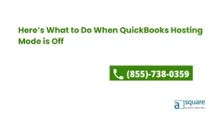 Here’s What to Do When QuickBooks Hosting Mode is Off