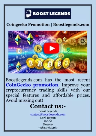 Coingecko Promotion  Boostlegends.com
