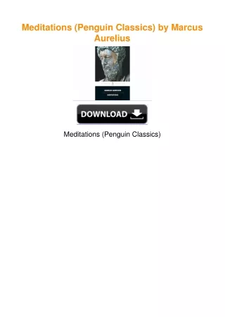 Meditations (Penguin Classics) by Marcus Aurelius