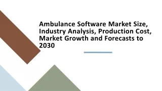 Ambulance Software Market