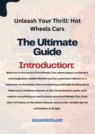 HOT WHEELS CARS Pdf