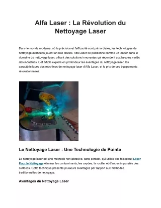 Effective Laser Paint Removal Technology