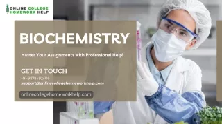 Importance of Biochemistry Homework Help