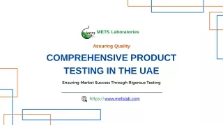 Comprehensive Product Testing Lab in the UAE