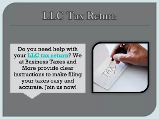 LLC Tax Return