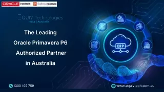 The Leading Oracle Primavera P6 Authorized Partner in Australia