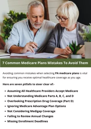 7 Common Medicare Plans Mistakes To Avoid Them