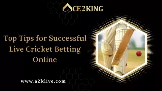 Top Tips for Successful Live Cricket Betting Online