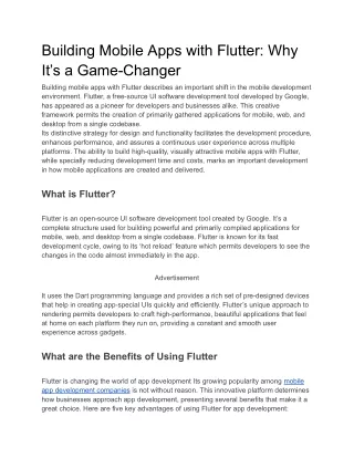 Building Mobile Apps with Flutter_ Why It’s a Game-Changer