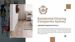 Residential Flooring Companies Sydney - Sydney Flooring Experts