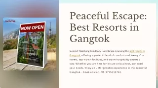 Luxurious Getaway: The Best Resorts in Gangtok