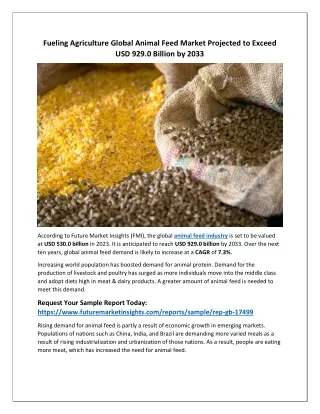 Animal Feed Market