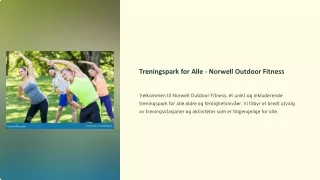 Treningspark for Alle - Norwell Outdoor Fitness