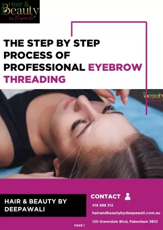 The Step by Step Process of Professional Eyebrow Threading