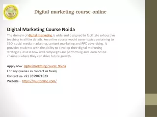 digital marketing course online